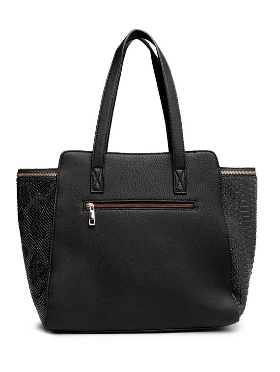 black leatherette handbag - 11921159 -  Standard Image - 1