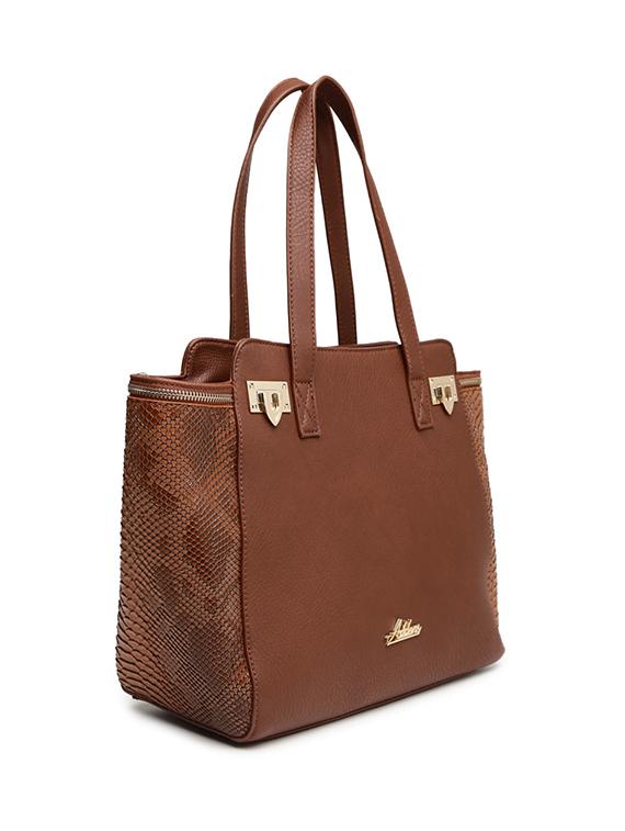 brown leatherette handbag - 11921160 - Standard Image - 4