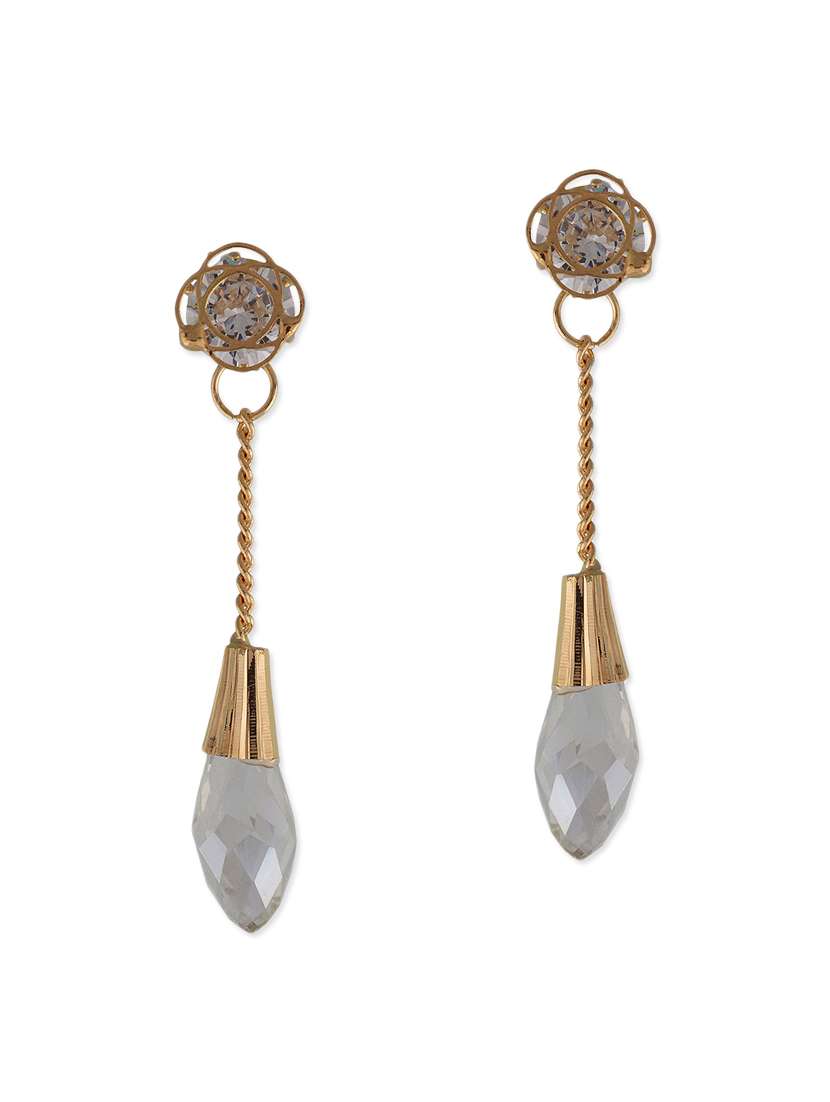 gold metal drop earrings