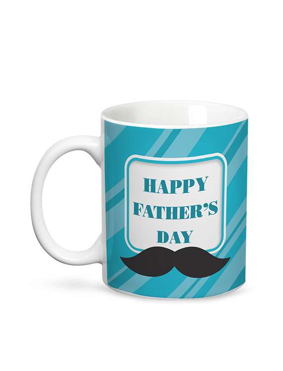 multicolour happy father's day ceramic mug