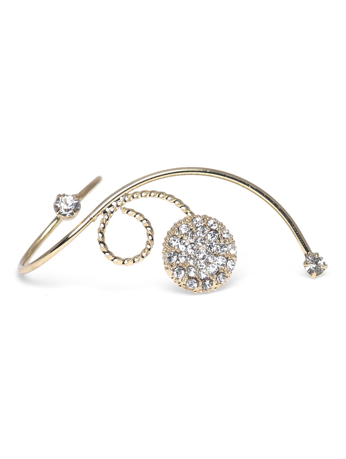 Gold Stones Metallic Ring - By
