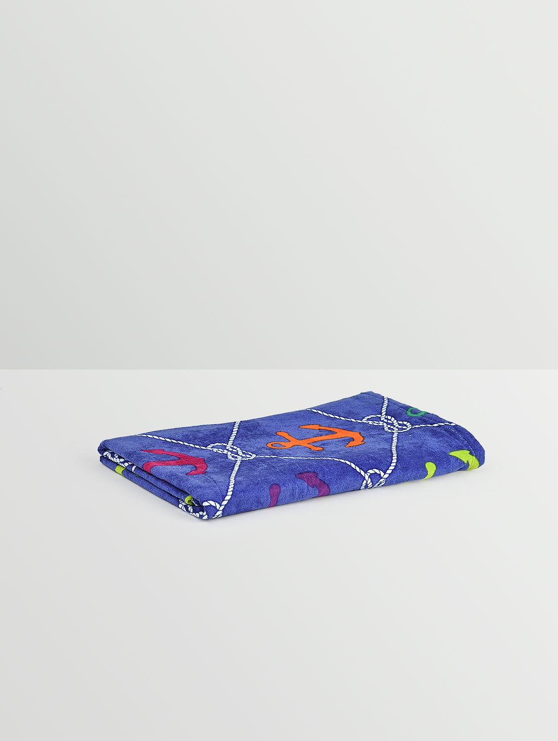 blue cotton anchor towel - 1206436 - Standard Image - 1