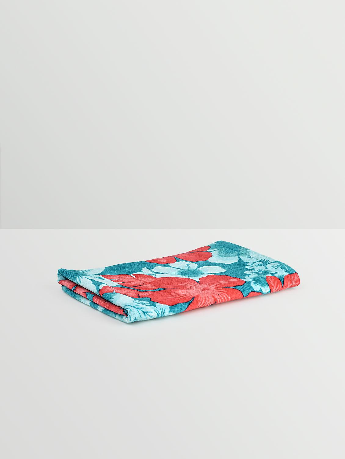 pink blue cotton flower towel - 1206438 - Standard Image - 1