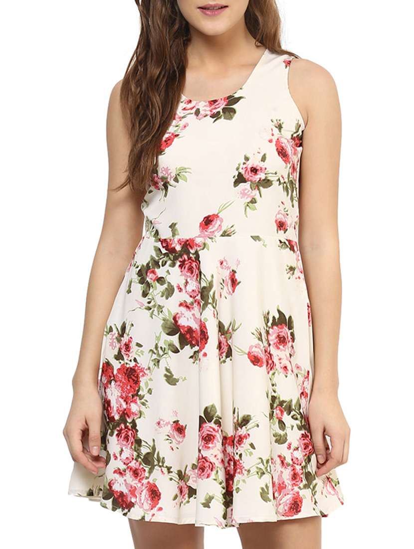 women's fit & flare floral dress