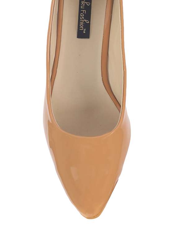 brown patent leather pump - 12084398 - Standard Image - 4