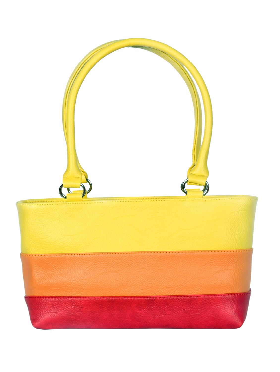 yellow leatherette handbag - 12086450 - Standard Image - 1