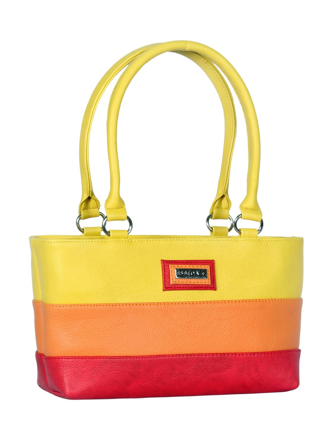 yellow leatherette handbag - 12086450 - Standard Image - 4