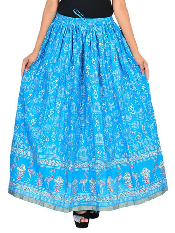 light blue cotton skirt