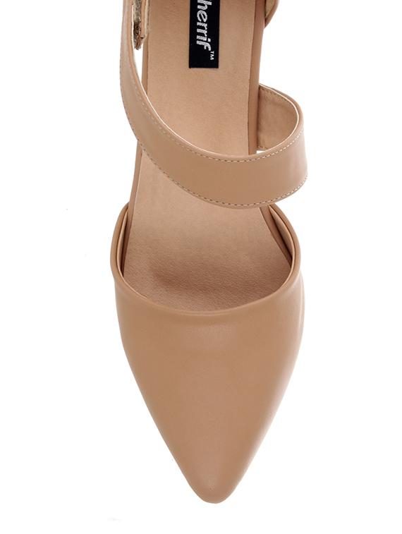 beige leatherette pump - 12086798 - Standard Image - 4