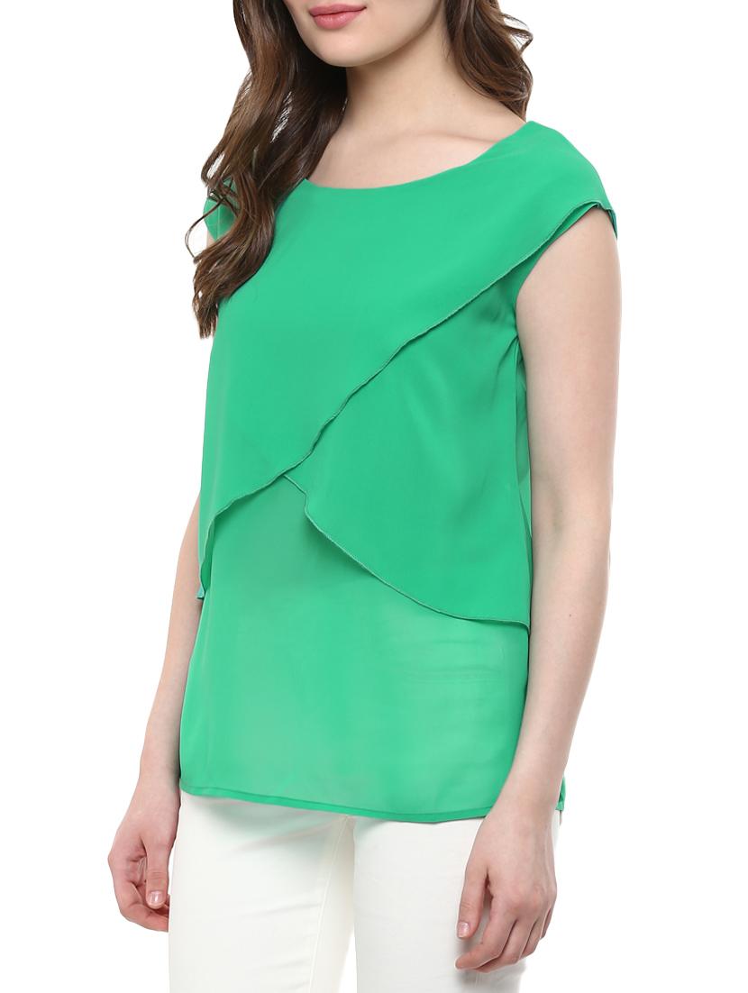 sheer overlap flap dress - 12089848 - Standard Image - 1