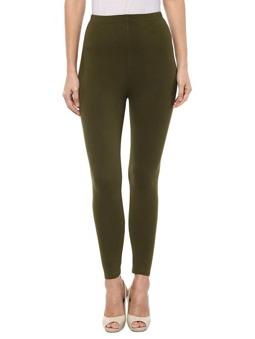 olive cotton legging - 12095975 - Standard Image - 0
