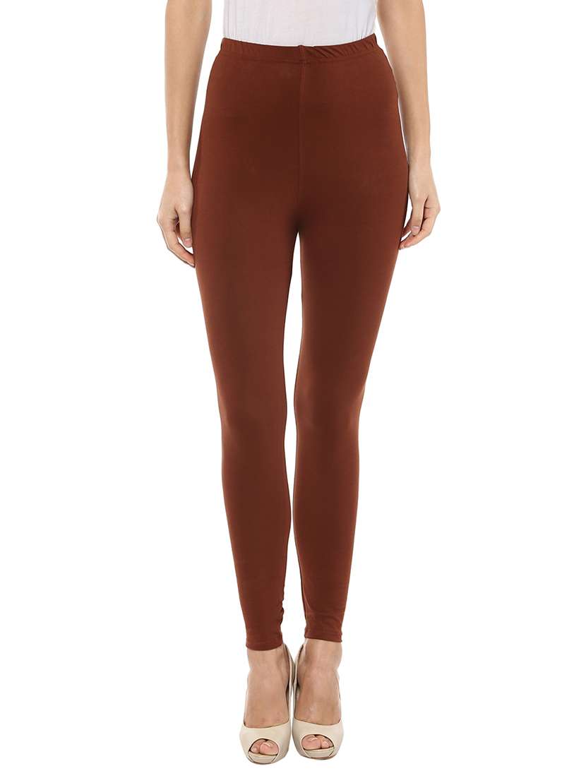 brown cotton leggings