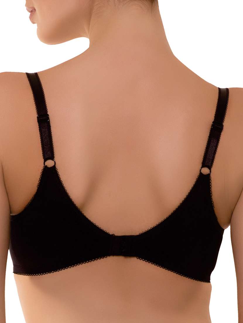 lace trim solid bra - 12096145 - Standard Image - 1