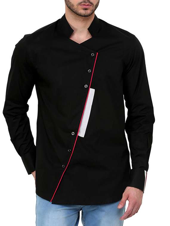 black taped casual shirt