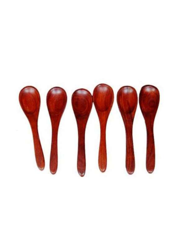 rust wood ladle set