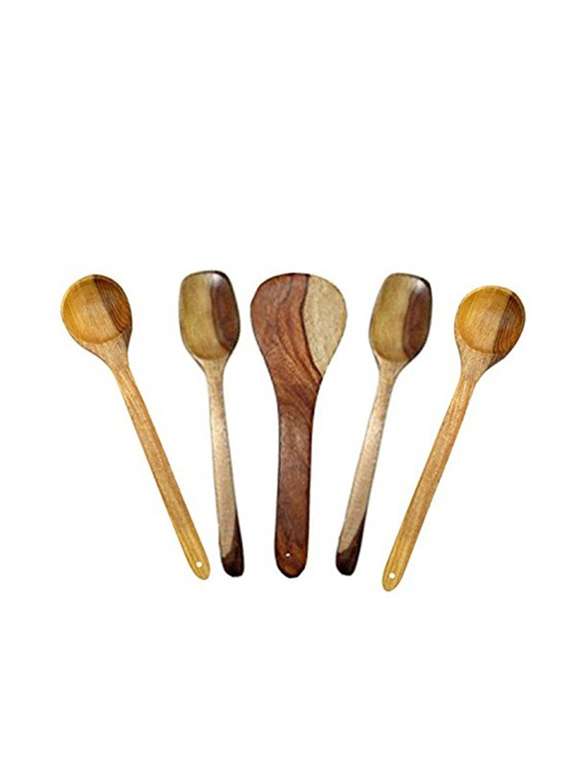 desi karigar wooden ladle set