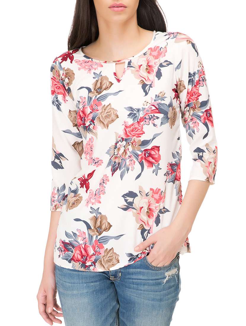 women's straight round neck top