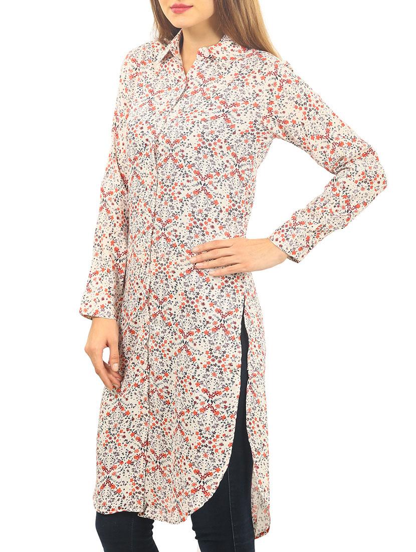 multi colored viscose tunic - 12103440 -  Standard Image - 1
