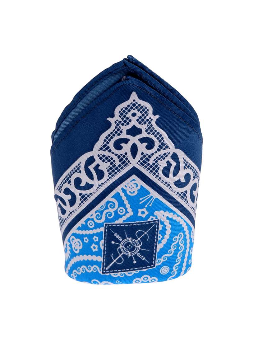 blue micro fiber pocketsquare - 12114803 -  Standard Image - 4
