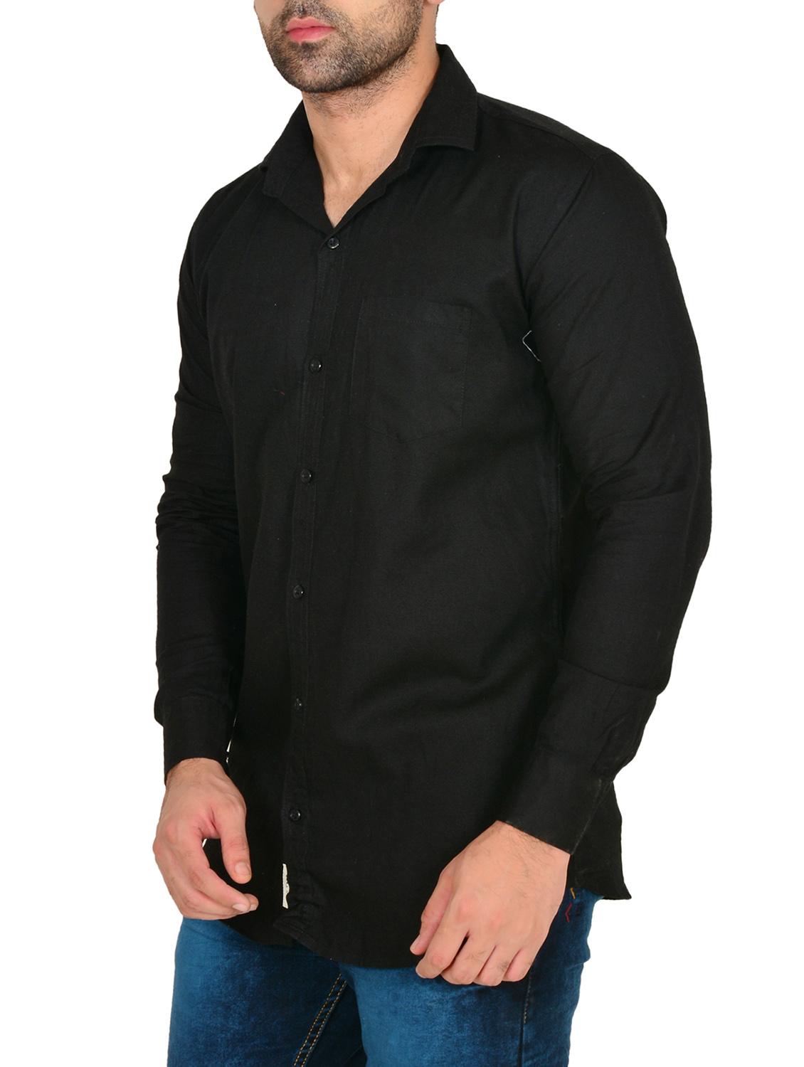 black cotton casual shirt - 12115360 -  Standard Image - 1