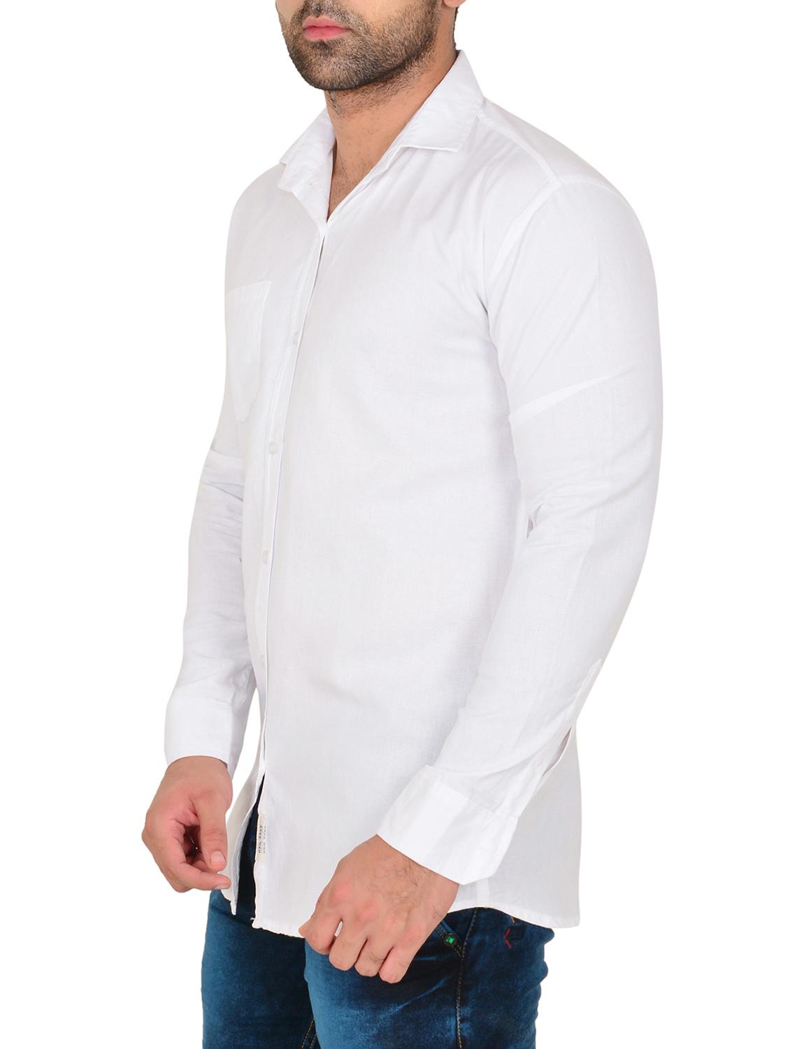 white cotton casual shirt - 12115364 - Standard Image - 1