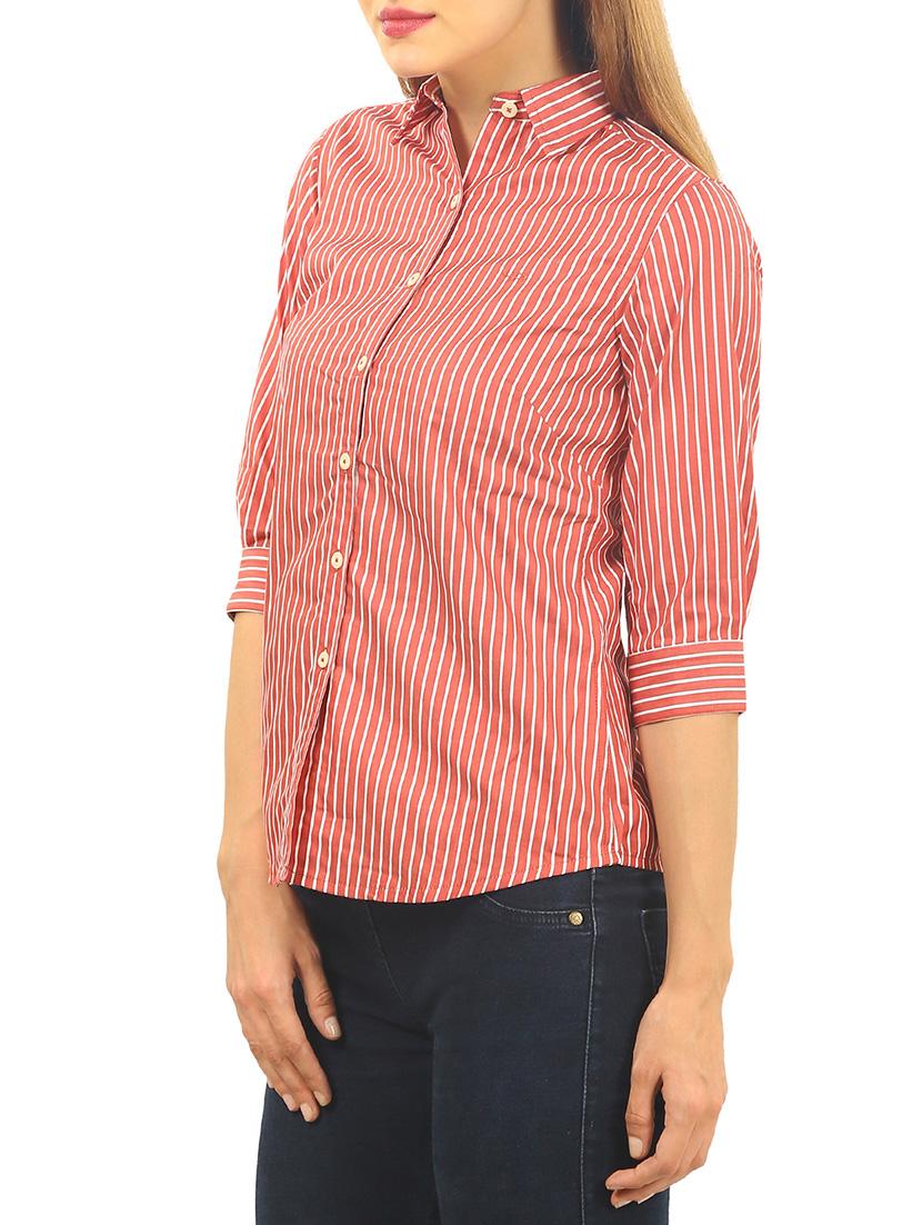 red striped cotton shirt - 12115921 - Standard Image - 1