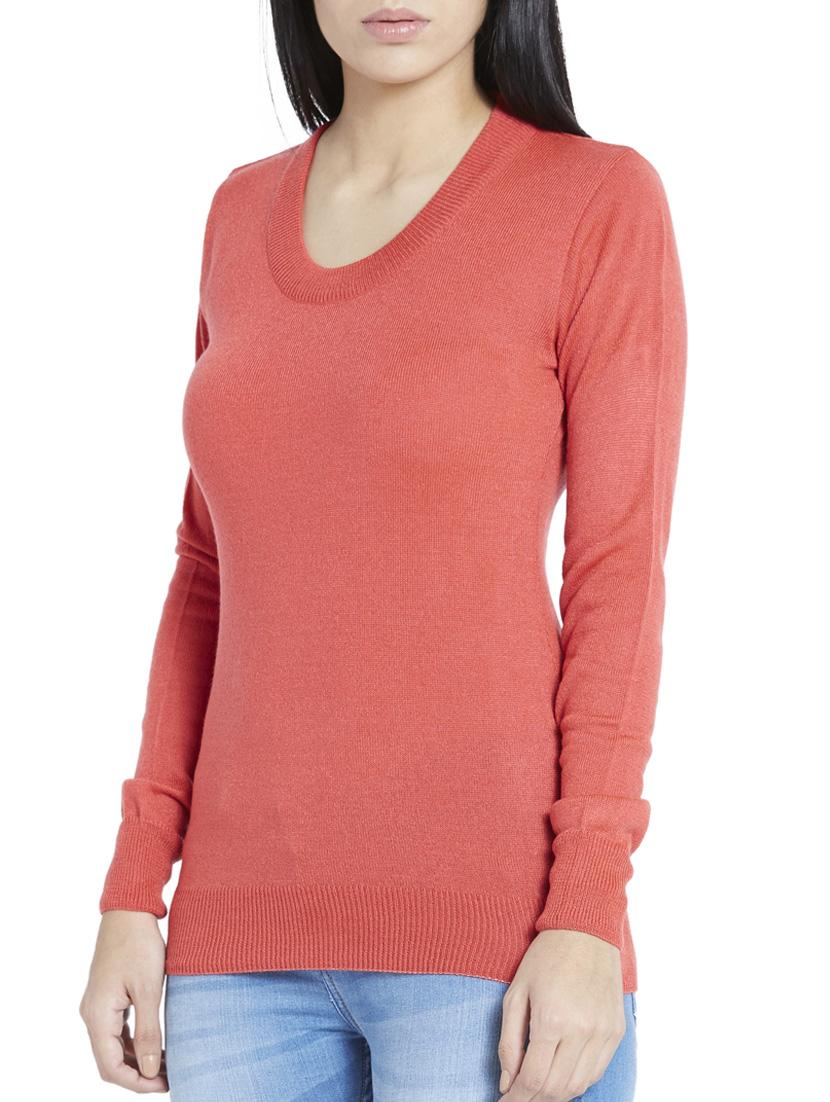 orange acrylic pullover - 12128521 - Standard Image - 1