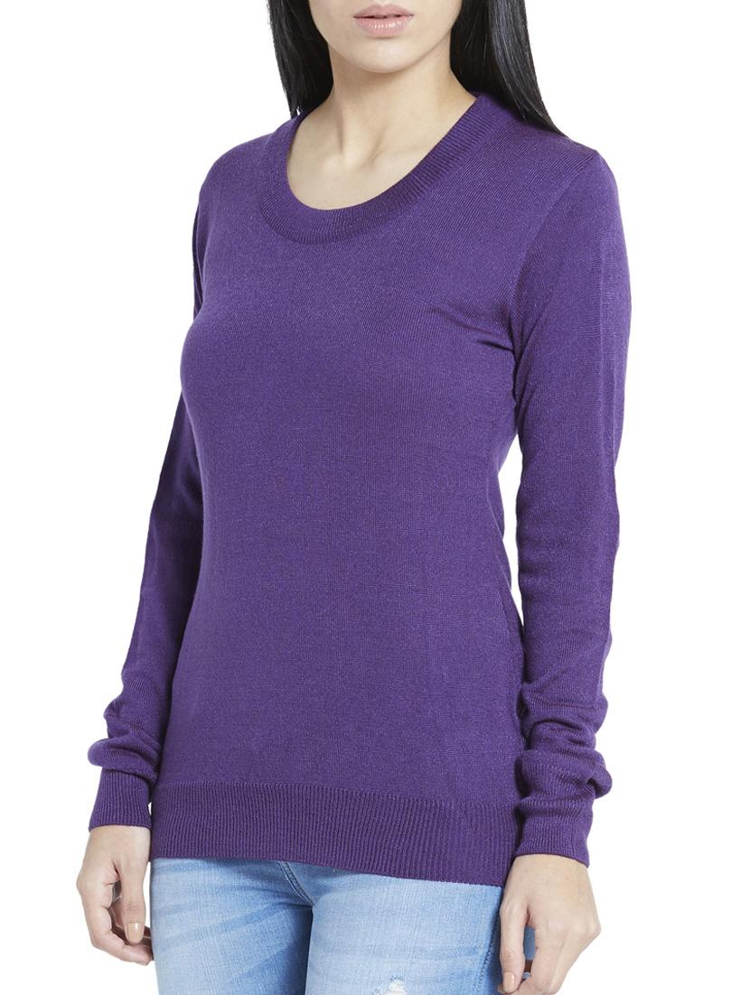purple acrylic pullover - 12128527 - Standard Image - 1