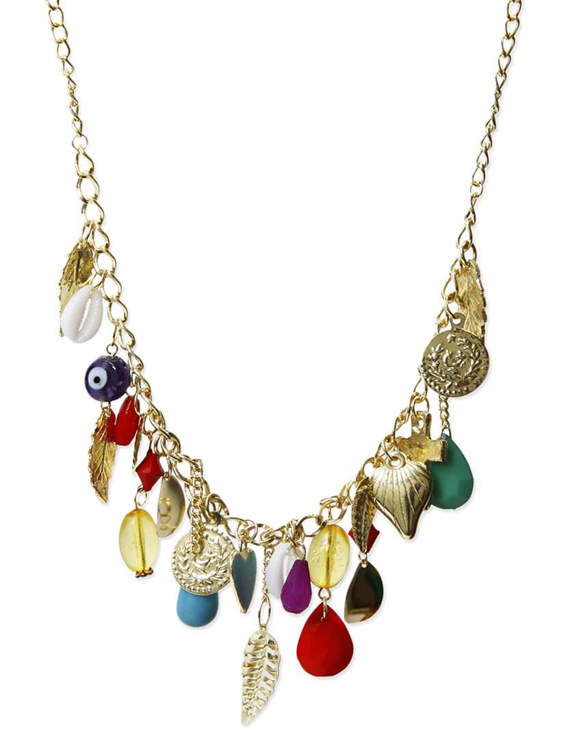 multicoloured embellished necklace