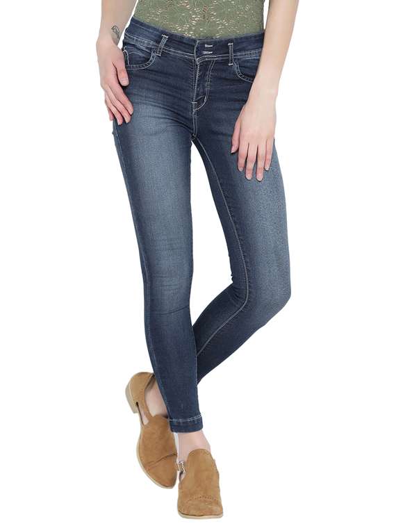 dark blue denim jeans