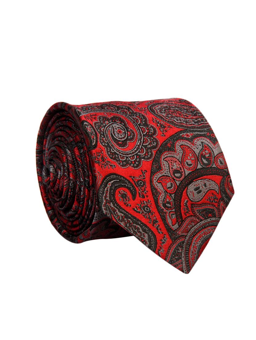 red color, microfiber neck tie - 12140079 -  Zoom Image - 0