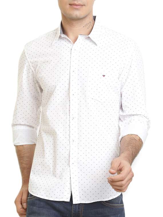 white cotton casual shirt