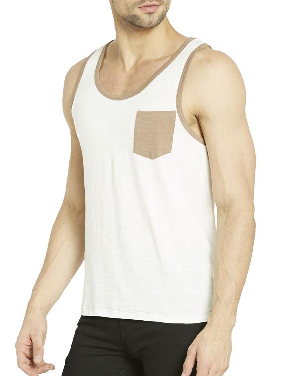 white cotton vest - 12154164 -  Standard Image - 1