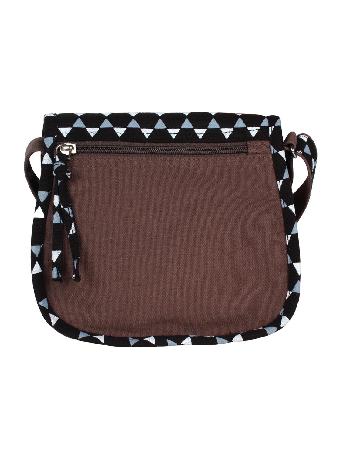 brown printed regular sling bag - 12155985 -  Standard Image - 1