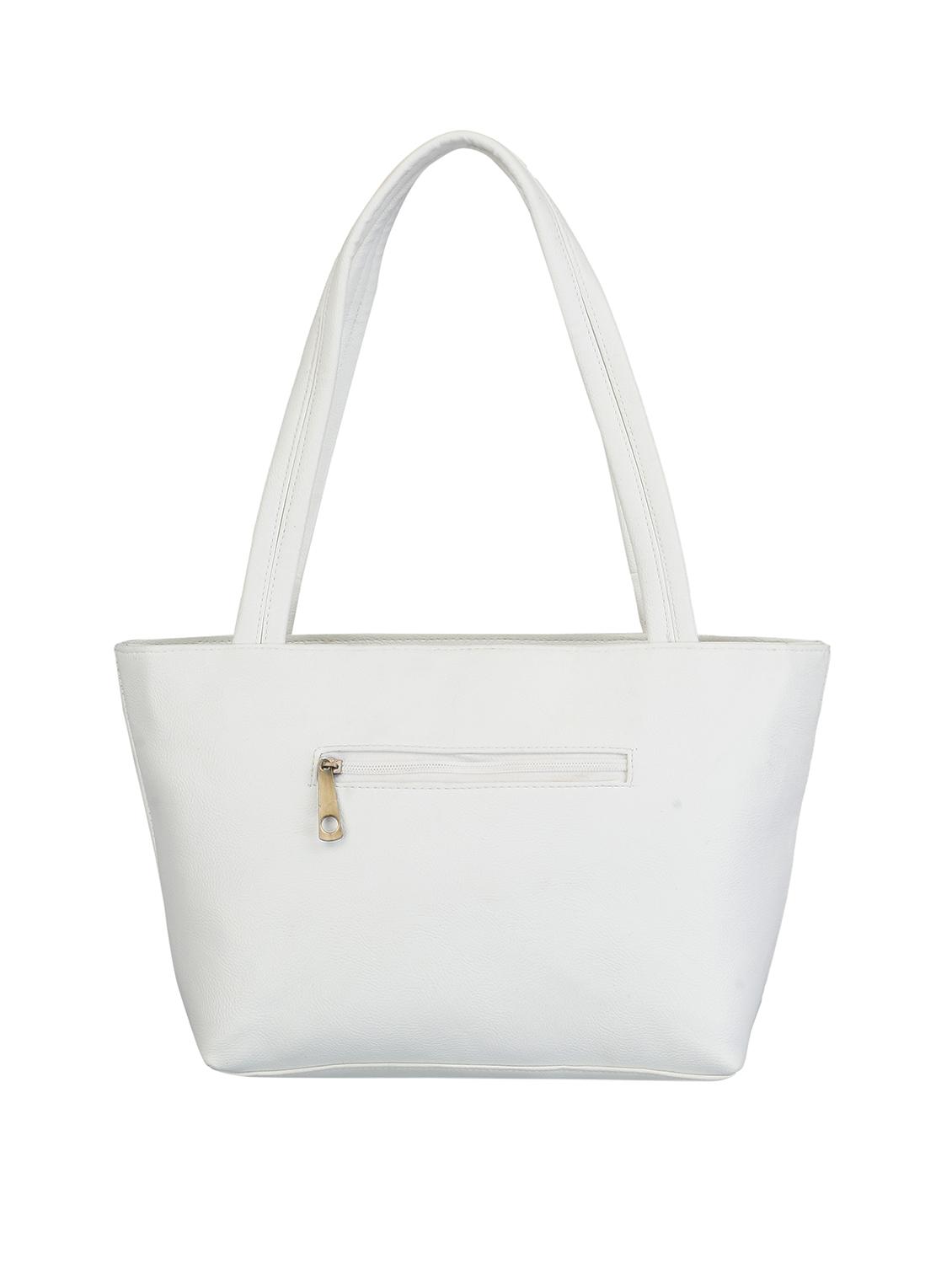 white leatherette handbag - 12160560 - Standard Image - 1