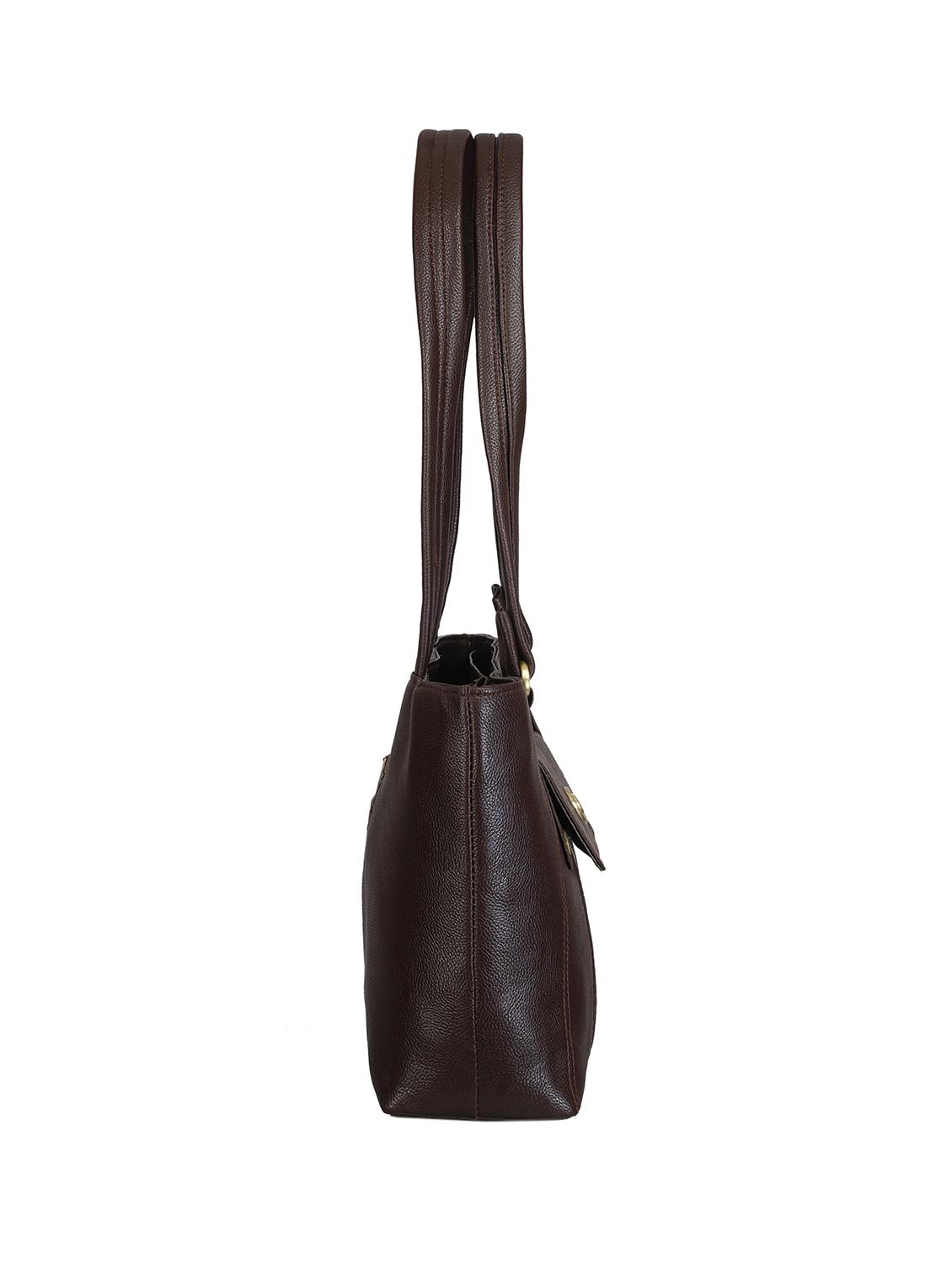 brown leatherette handbag - 12160561 - Standard Image - 4