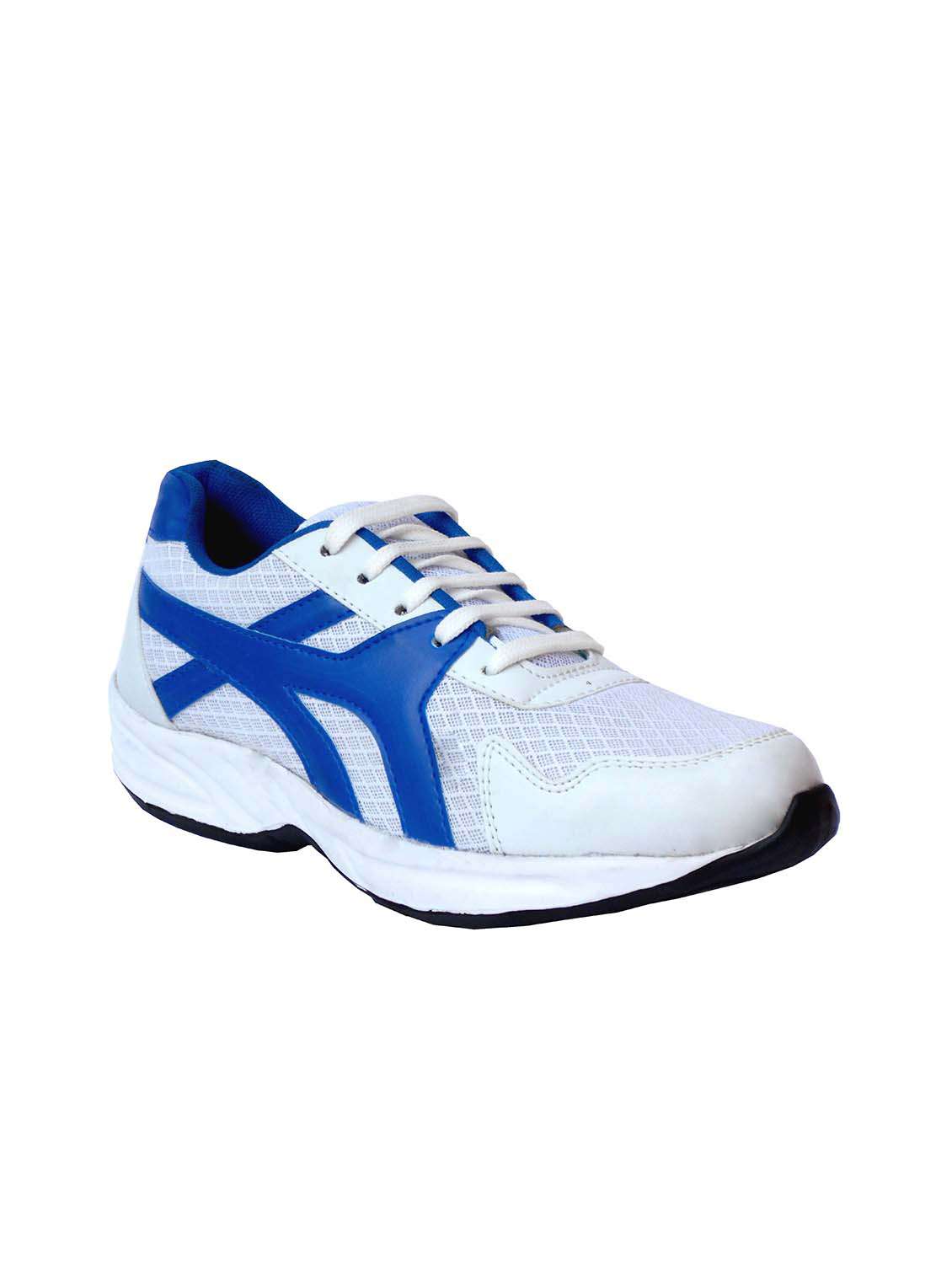 white faux leather lace up sport shoes
