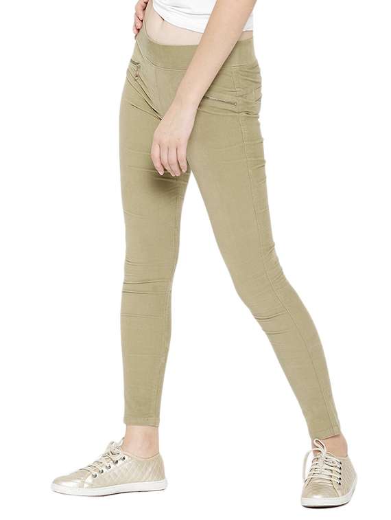 beige cotton jeggings - 12165447 -  Standard Image - 1