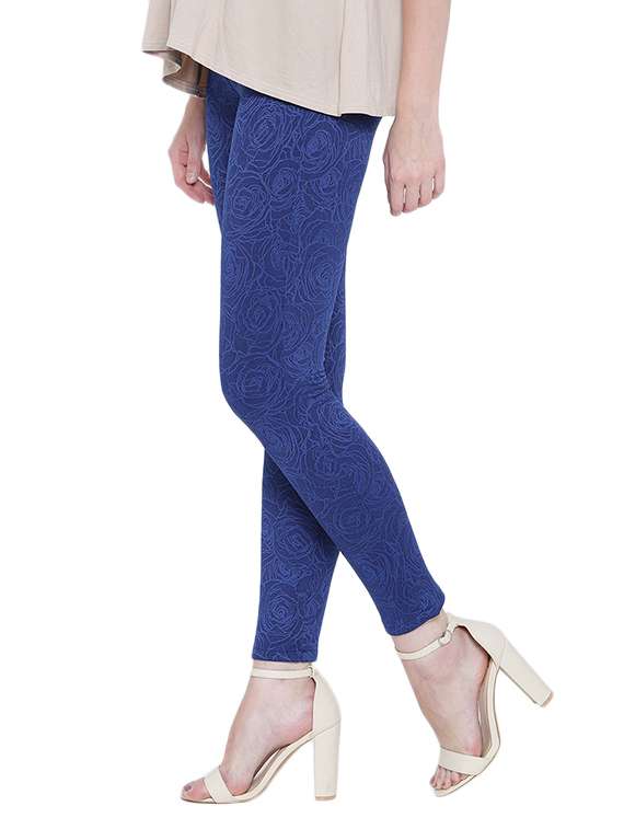 blue floral cotton jegging - 12165458 - Standard Image - 1