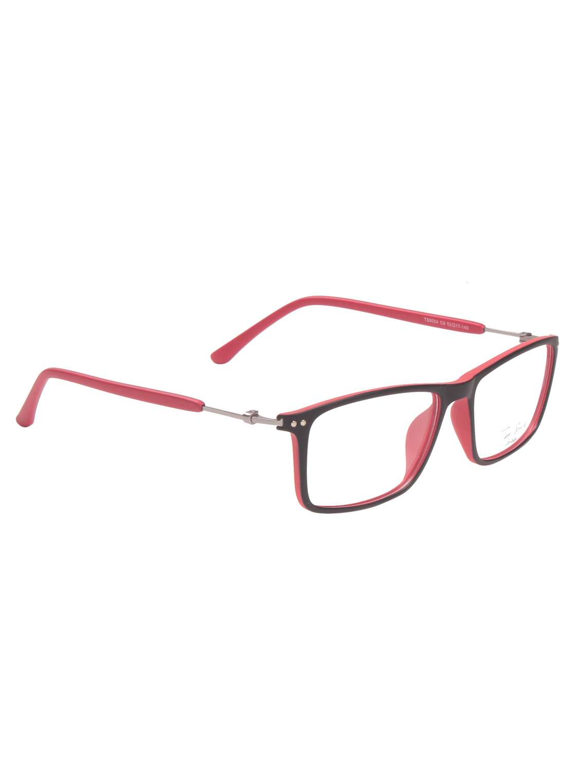 matt black inside red full rim spectacle frame - 12166881 - Standard Image - 1