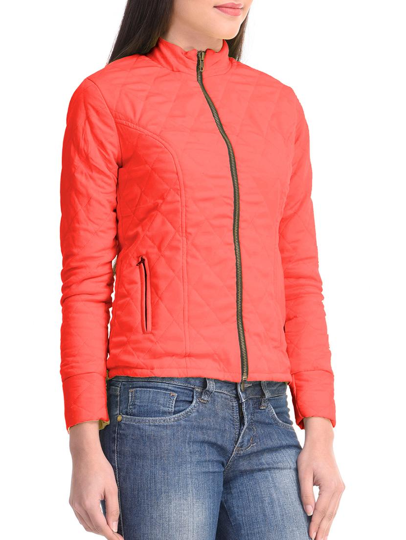 orange polyester quilted & padded jacket - 12167207 - Standard Image - 1