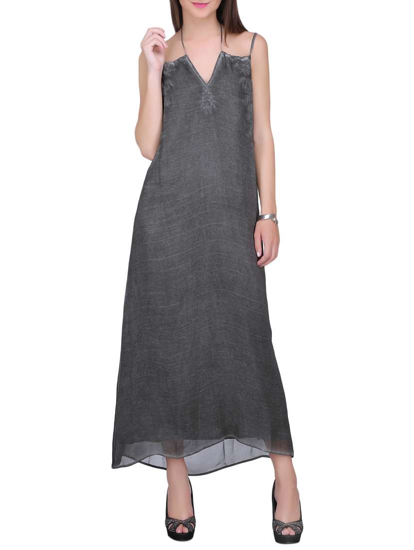 grey maxi dress