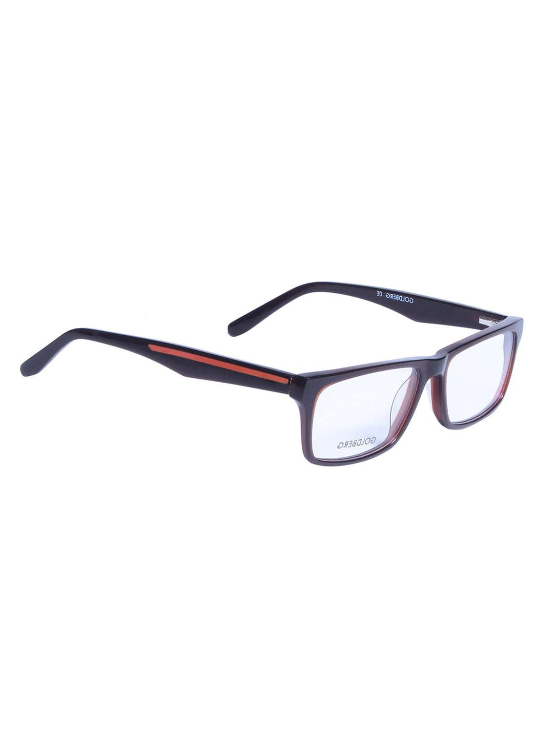 brown plastic rectangle spectacle frame - 12170047 -  Standard Image - 1