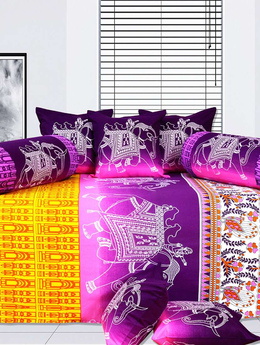Salona Bichona 100% Cotton Diwan Set of 8