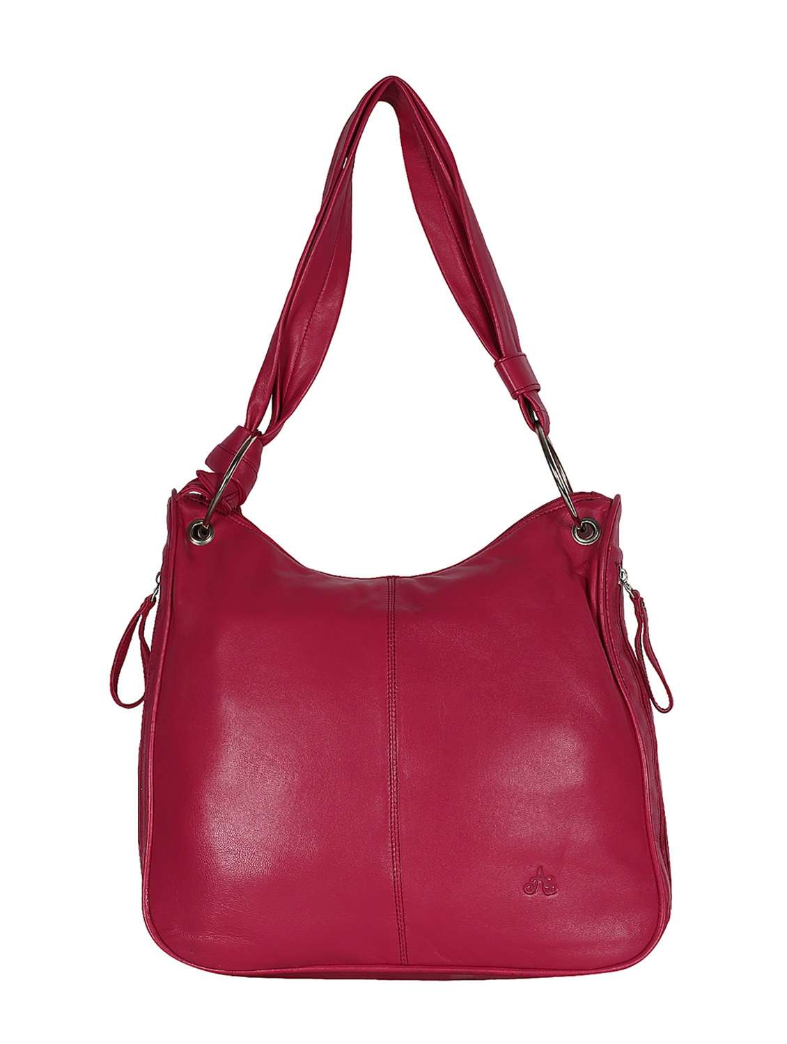 pink leatherette handbag