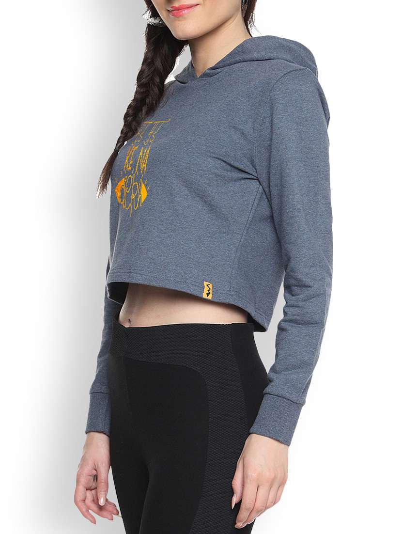 quirky text hooded pullover