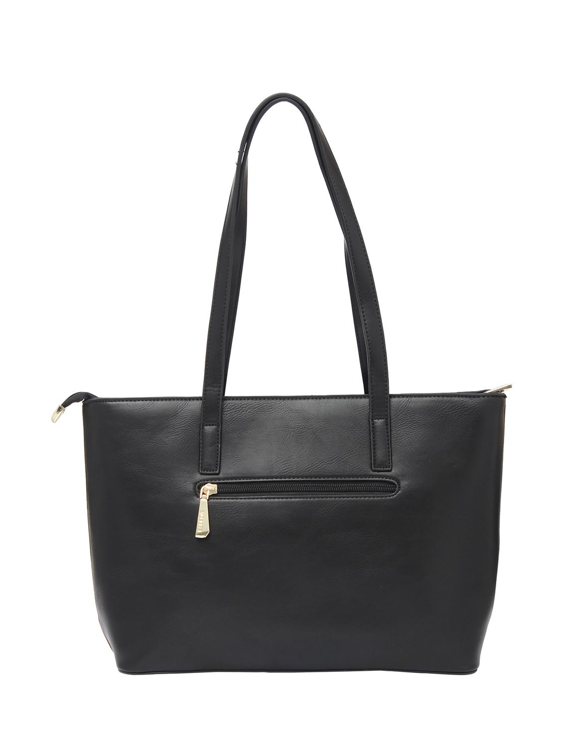 black synthetic leather handbag - 12184899 - Standard Image - 1
