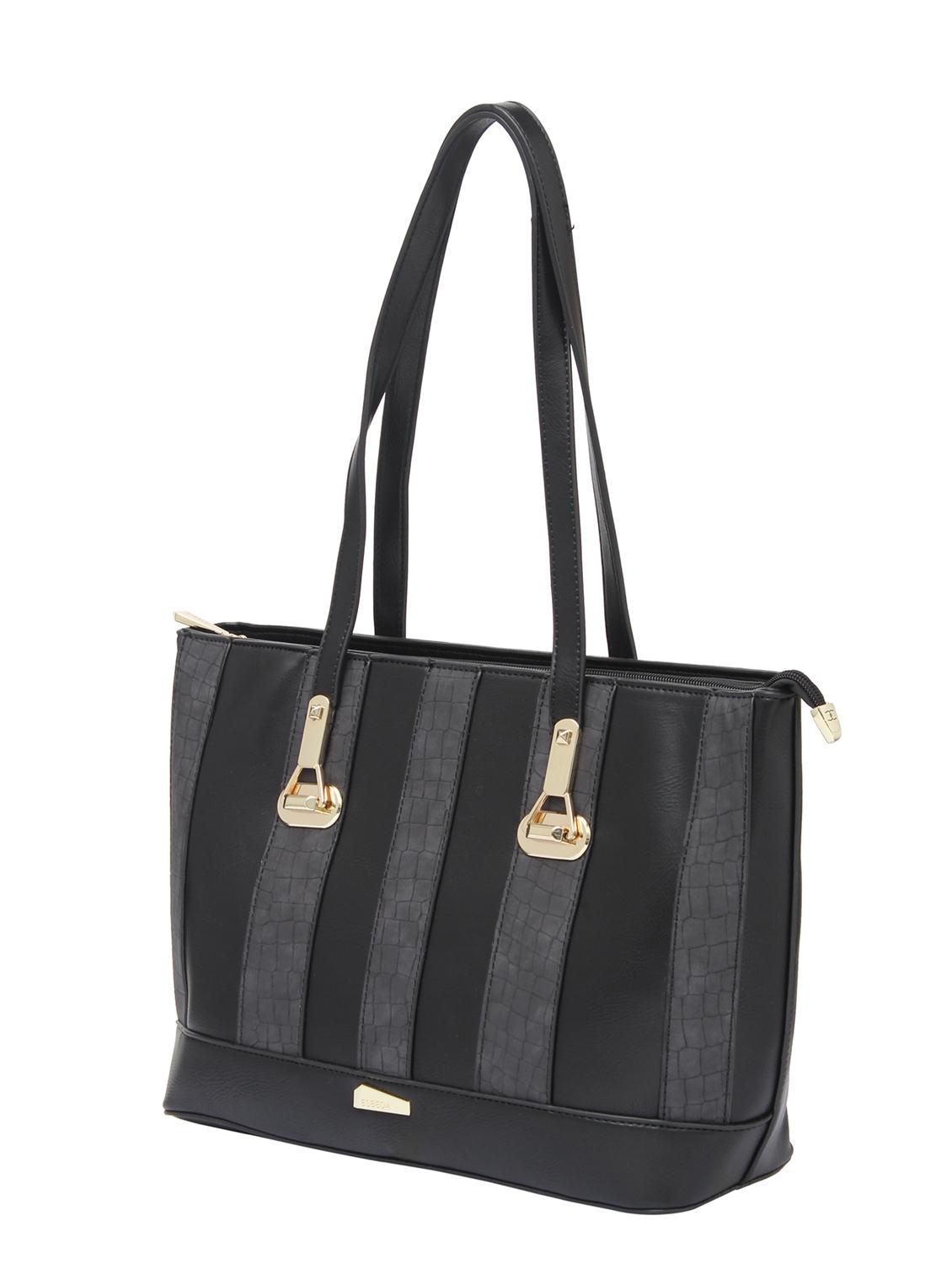 black synthetic leather handbag - 12184899 - Standard Image - 4