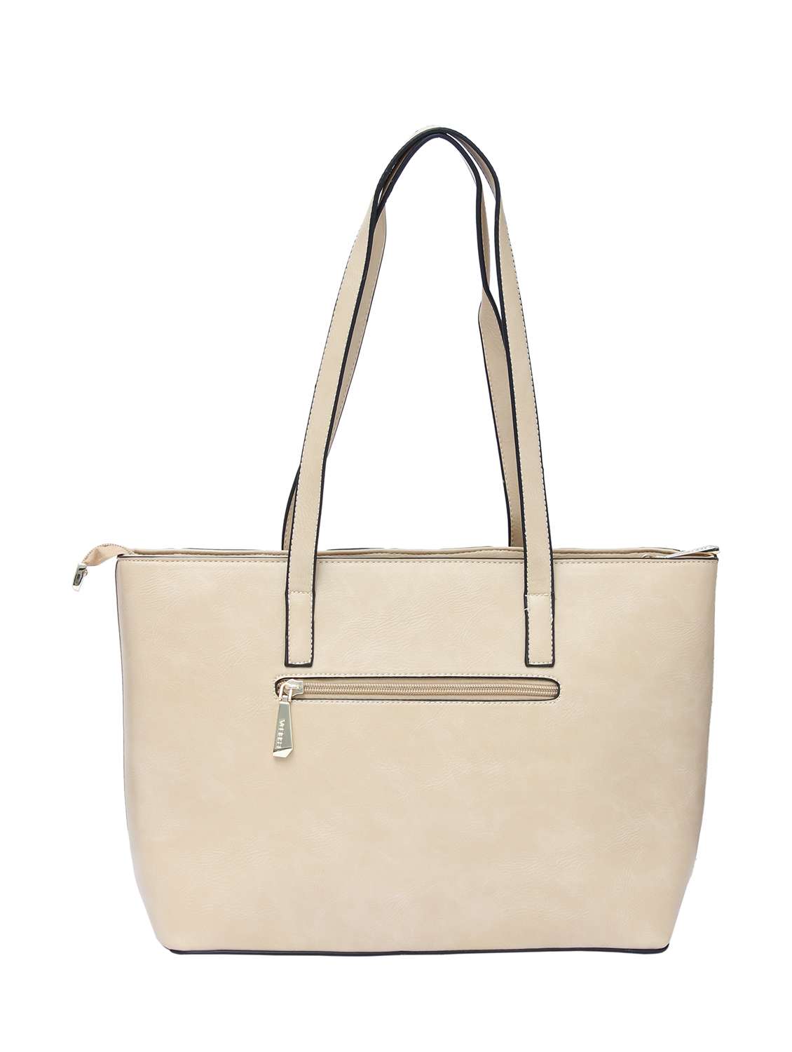 beige textured synthetic leathe) handbag - 12184902 -  Standard Image - 1