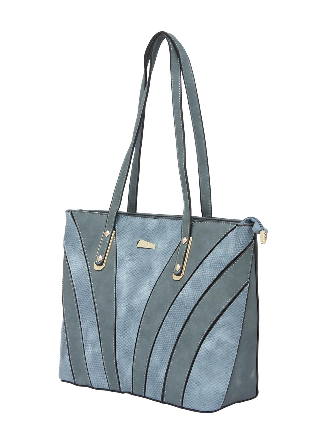 multi textured synthetic leather handbag - 12184912 - Standard Image - 4